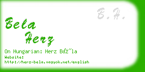 bela herz business card